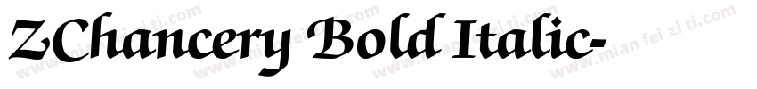 ZChancery Bold Italic字体转换